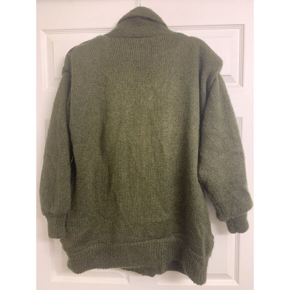 Cervelle L Mohair Floral Embroidered Knit Cardigan Jacket Double Breasted Winter - Picture 3 of 8